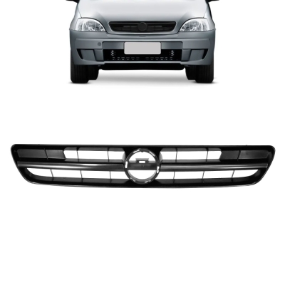 Grade Frontal Do Radiador - Chevrolet Corsa (Sedan e Hatch) / Montana 2002/2007 - Preta / Modelo Original