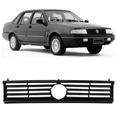 Grade Frontal Do Radiador Para O Vw Santana, Quantum De 1991 Até 1994 - (Abs) - Na Cor Preta Verbena.