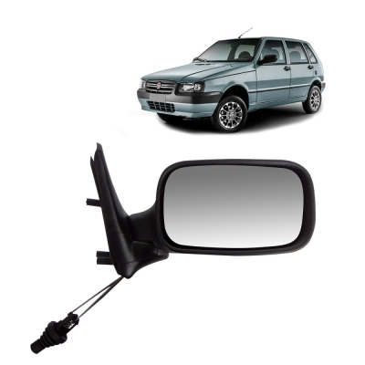 Retrovisor Externo - Fiat Uno Fire 2001/2005 - Quatro Portas / Com Controle / Direito (Carona)