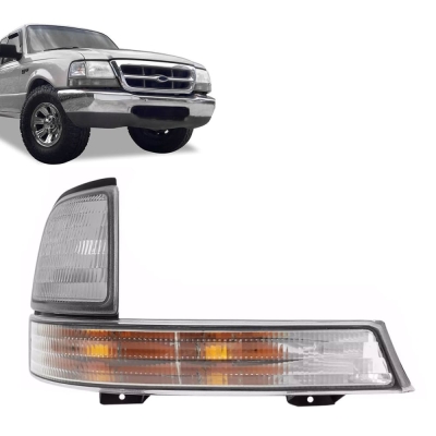 Lanterna Dianteira - Ford Ranger 2001/2004 - Acrilica Cristal/Cristal Lado Direito