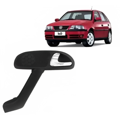Puxador (Apoio) Da Porta - Volkswagen Gol / Parati / Saveiro 2000/2005 (G3) - Preto / Com Maçaneta Cromada / Direito