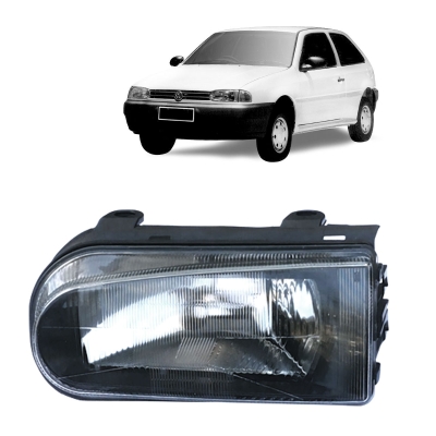 Farol - Volkswagen Gol 1995/1999 / Gol Special 2000/2003 / Parati 1996/1999 / Saveiro 1998/2000 (G2) - Modelo Cibie/Arteb / Com Máscara / Lado Esquerdo