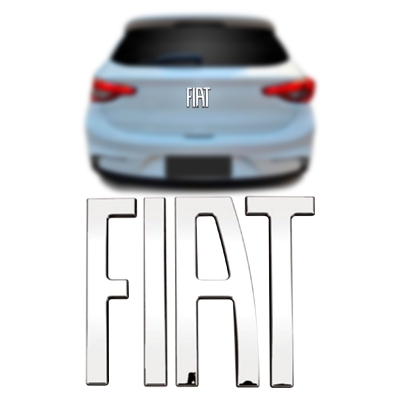 Emblema 'Logo Fiat' - Fiat Argo 2017/2020 - Cromado / Porta Malas