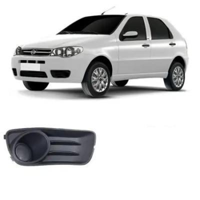 Tela (Grade) Do Farol Auxiliar - Fiat Palio (Way e Economy) 2014/2015 - Grafite / Sem Furo / Direito