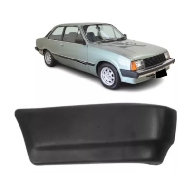 Ponteira Do Parachoque Dianteiro Chevette/Marajó 1983 Até 1986 Preto Lado Esquerdo