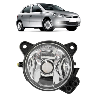 Farol Auxiliar Lente De Vidro | Vw Gol, Voyage G5, Saveiro G5, G6, Golf, Polo Hatch/ Sedan, Fox/ Spacefox 2008/2016 - Lado Direito