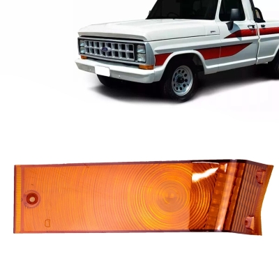 Lente Acrílica Da Lanterna Dianteira Ford Pick-Up, F100, F1000, F350 1984/1991 - [Ambar] - Lado Esquerdo.