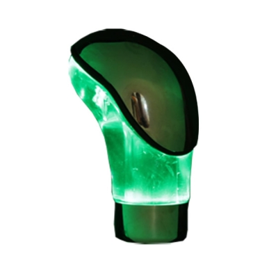 Bola De Câmbio Universal Cromada Iluminada Com Led Verde Resinado - 5 Marchas