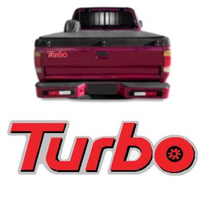 Emblema 'Turbo' - Chevrolet D20 1991/1995 - Vermelho / Adesivo