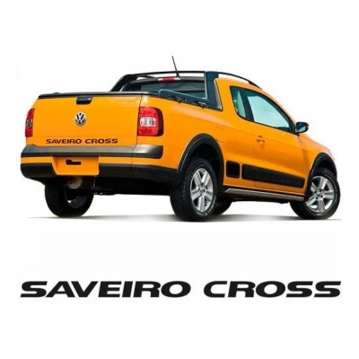 Faixa Decorativa Adesiva Vw Saveiro Cross 2011 - Preto - (Jogo).