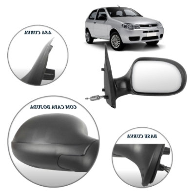 Retrovisor Externo Fiat Palio Fire Economy/ Strada Fire 2 Portas 11/16 Controle Remoto Lado Direito