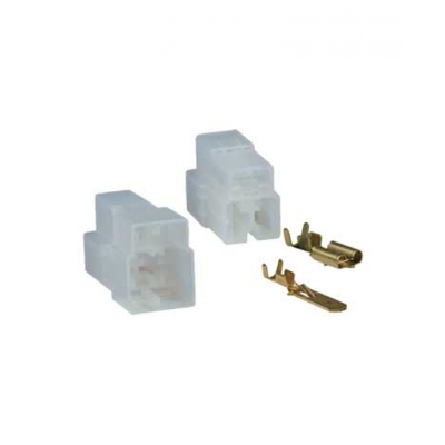 Conector 3 Vias Com Terminal De 6,3mm Macho / Fêmea - (Kit).