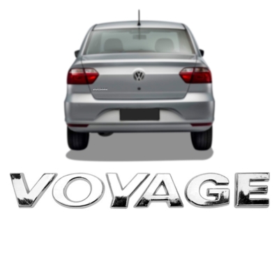 Emblema 'VOYAGE' - Volkswagen Voyage (G3, G4, G5, G6 e G7) 2000/2018 - Cromado