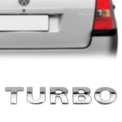 Emblema 'TURBO' - Família Volkswagen 1999/2005 - Cromado / Mini