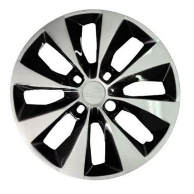 Calota Aro 14 Grid Gol Cubo Alto Preto/Prata