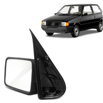 Espelho Retrovisor Externo Fiat Uno 2/4 Portas Todos Fixo Lado Esquerdo