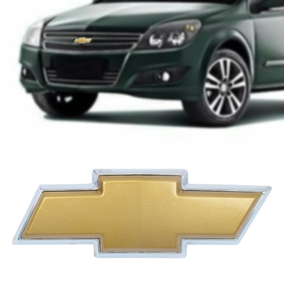 Emblema 'Logo Chevrolet' - Chevrolet Corsa Classic 2009/2016 / Vectra 2009/2011 - Dourado / Somente Gravata / Grade Do Radiador