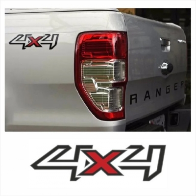 Emblema 4x4 Ford Ranger 2013 - Preto - (Unidade).