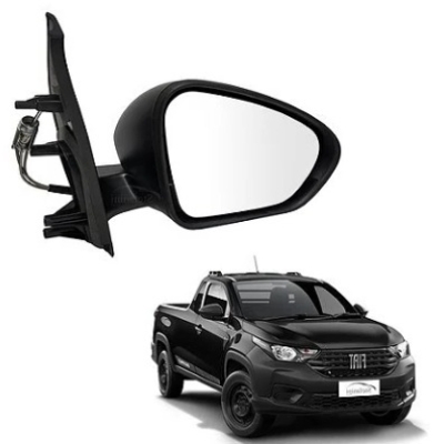Retrovisor Strada 2020 A 2025 Manual Com Controle Pisca Lado Direito