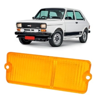 Lente Da Lanterna Dianteira Fiat 147 1976 A 1979 Inferior Âmbar Lado Esquerdo