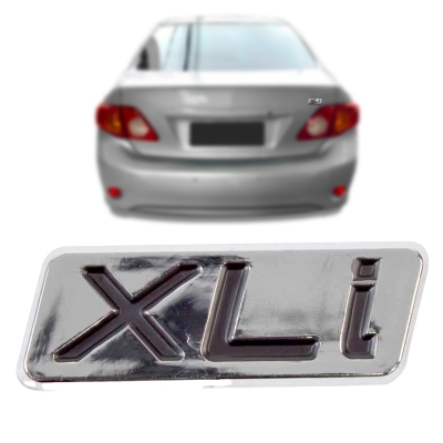 Emblema 'XLi' - Toyota Corolla 2009/2014 - Preto / Cromado