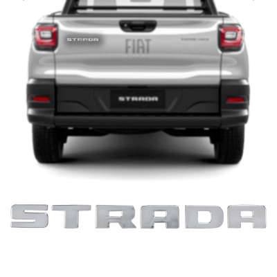 Emblema 'STRADA' - Fiat Strada 2020/2022 - Cromado