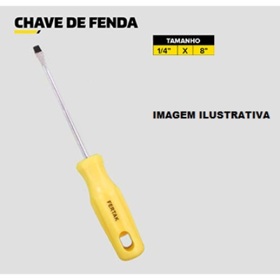 Chave Fenda - 1/4x8 polegadas