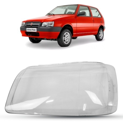 Lente Do Farol Policabornato | Fiat Uno 2005/2010 - Lado Esquerdo