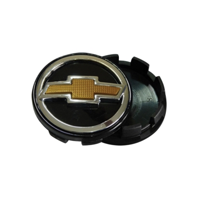 Calota Do Centro De Roda 51mm - Gm Modelo Botton Preto (Com Emblema Dourado) - Emblemax 1015114. (Unidade)