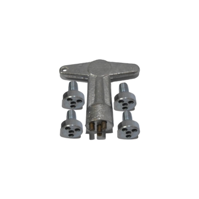 Anti Furto Para Calota / Roda De Liga Leve - (Chave - 17mm) - Com Encaixe Especial - (Com 4 Parafusos E 1 Chave) - Kit.