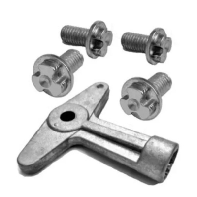 Anti Furto Para Calota / Roda De Liga Leve - (Chave - 17mm) - Com Encaixe Especial - (Com 4 Parafusos E 1 Chave) - Kit.
