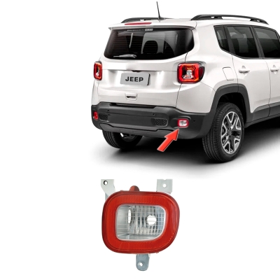 Lanterna Do Parachoque Traseiro - Jeep Renegade 2015/2022 - Acrilica Com Luz De Ré Lado Direito