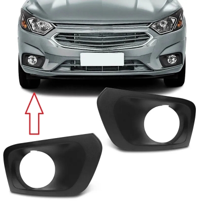 Grade Da Moldura Do Farol Auxiliar - Chevrolet Onix / Prisma 2017/2019 - Com Milha / Direito