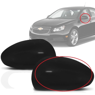 Capa Do Retrovisor - Chevrolet Cruze 2011/2015 - Black Piano / Sem Pisca / Lado Esquerdo (Motorista)