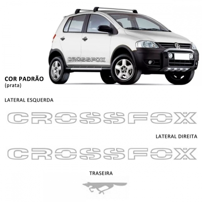 Faixa Decorativa Adesiva Vw Crossfox 2006 - Prata - (Jogo).