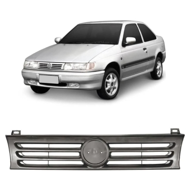 Grade Frontal Do Radiador Para O Modelo Original Do Vw Pointer De 1992 Até 1997 - (Farol Duplo) - Na Cor Cinza.