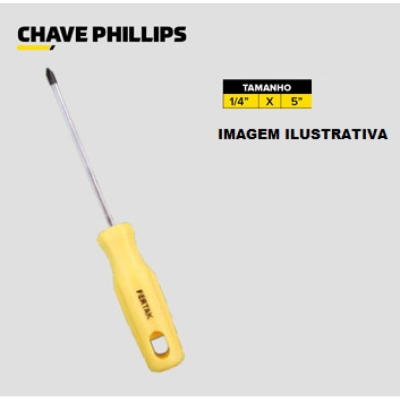 Chave Phillips - 1/4x5 Polegadas