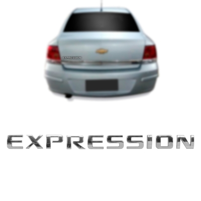 Emblema 'EXPRESSION' - Chevrolet Vectra 2006/2011 - Cromado