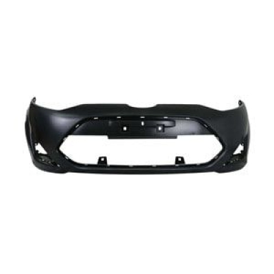 Parachoque Envolvente Dianteiro Ford Fiesta Hatch, Sedan / Preto Liso Com Furo Farol De Milha - 2011/2014