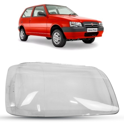 Lente Do Farol Policabornato | Fiat Uno 2005/2010 - Lado Direito