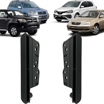 Moldura Para O Som/Dvd 2Din - Toyota Hilux Sw4/Srv/Std, Etios Hatch/Sedan, Corolla, Fielder, Rav4, Land Cruiser Prado.