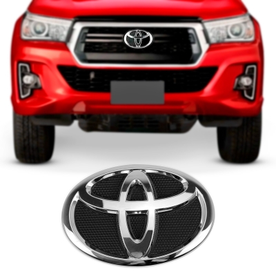 Emblema 'Logo Toyota' - Toyota Hilux 2016/2022 - Cromado / Grade Do Radiador