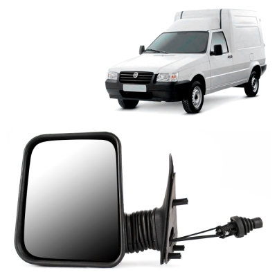 Retrovisor Externo - Fiat Fiorino 1997/2010 - Com Controle / Esquerdo (Motorista)