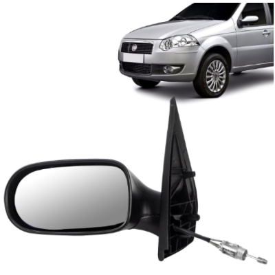 Retrovisor Externo Fiat Palio/ Weekend/ Siena 08/10 4 Portas Controle Remoto Lado Esquerdo