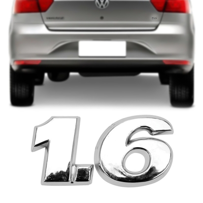 Emblema '1.6' - Volkswagen Voyage G5 2009/2013 - Cromado