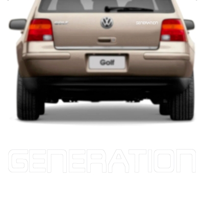 Emblema 'GENERATION' - Volkswagen Golf 2000/2006 - Transparente / Resinado