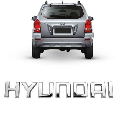 Emblema 'Hyundai' - Hyundai Tucson 2006/2014 - Cromado