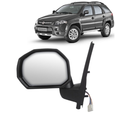 Retrovisor Externo Fiat Palio Weekend Adventure Locker 4 Portas 11/17 Controle Eletrico (Com Pisca) Lado Esquerdo