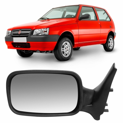 Retrovisor Externo - Fiat Uno Fire 2001/2005 - Duas Portas / Sem Controle / Esquerdo (Motorista)