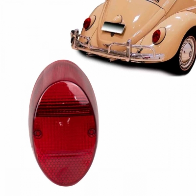 Lente Da Lanterna Traseira Do Volkswagen Fusca 1200 1951 A 1966/ 1300 1967 A 1983 Plástico Vermelho Rubi Lado Direito / Esquerdo.